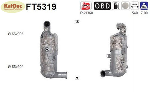 Ruß-Partikelfilter für Citroen, DS, Opel, Peugeot, Toyota, 1.5, Euro 6