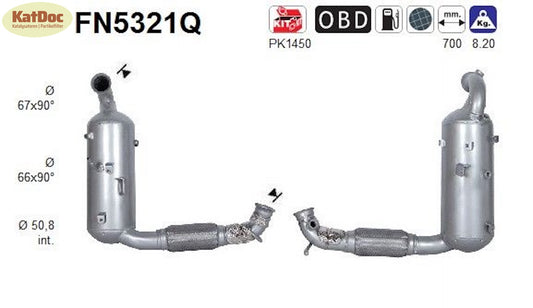 Ruß-Partikelfilter Ford Fiesta/Transit Courier B460, 1.5 TDCi, Silizium,Euro 6