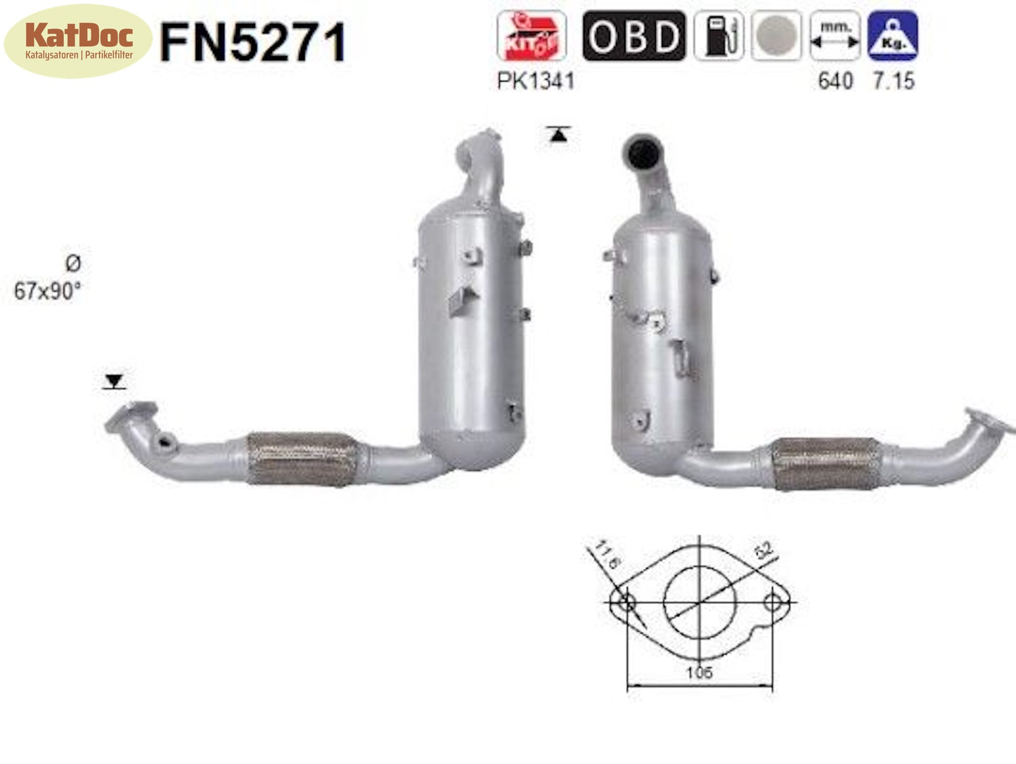 Ruß - Partikelfilter Ford C - Max/Fiesta/Focus/Kuga/Mondeo/Tourneo/Transit, Euro 6 - KatDoc