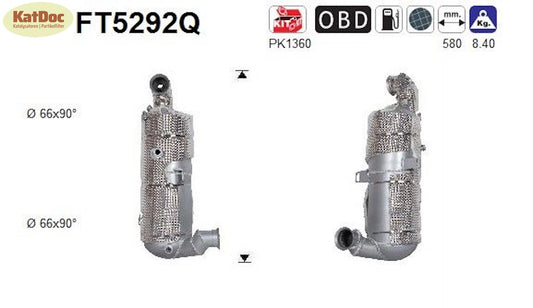 Ruß-Partikelfilter für Citroen, DS, Opel, Peugeot, Toyota, 1.5,Silizium,Euro 6