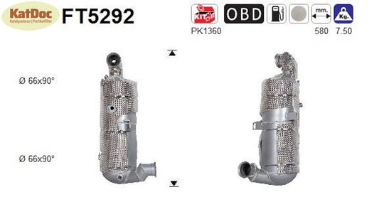 Ruß-Partikelfilter für Citroen, Opel, Peugeot, Toyota, 1.5, 75/88kW, Euro 6