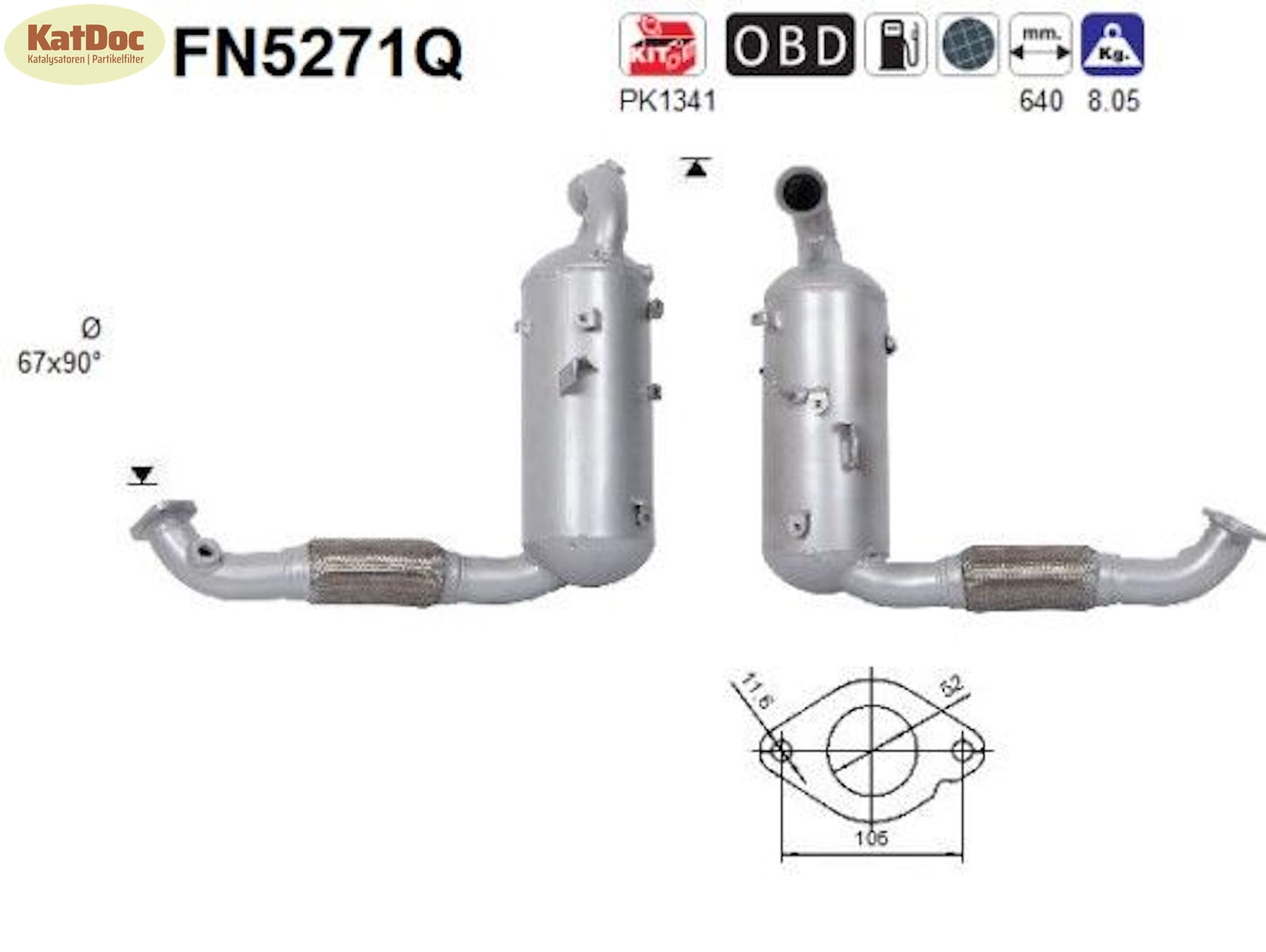 Ruß-PartikelfilterC-Max/Fiesta/Focus/Kuga/Mondeo/Tourneo/Transit,SiliziumEuro 6