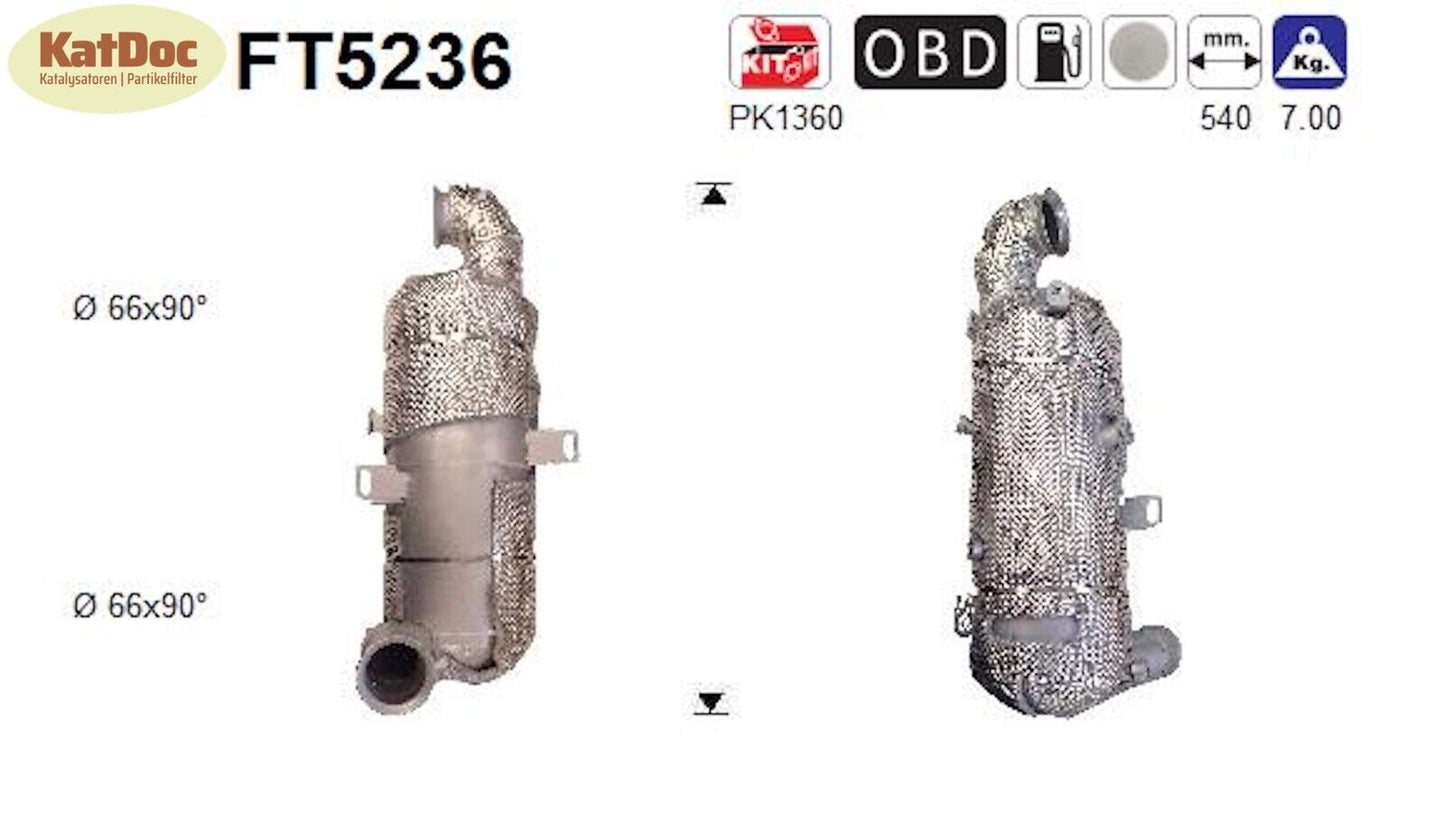 Ruß-Partikelfilter für Citroen, DS, Opel, Peugeot, Toyota, 1.5, Euro 6