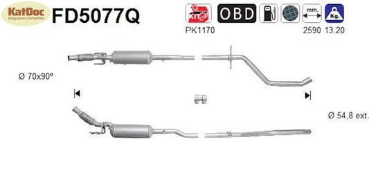 Ruß - Partikelfilter für Citroen C5, Peugeot 407/508, 2.0 HDI, Silizium, Euro 5 - KatDoc