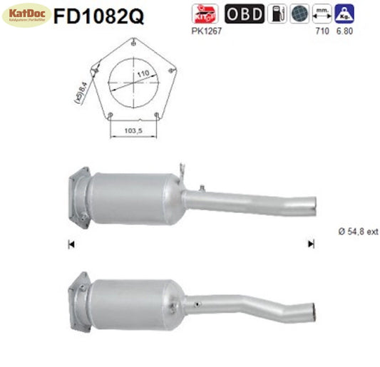 Ruß-Partikelfilter Seat Alhambra,VW Sharan, 2.0,TDI,100/103kW,Silizium, Euro 4