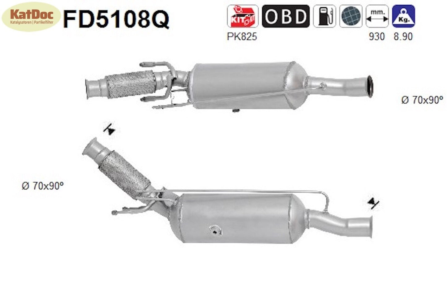 Ruß - Partikelfilter Citroen C4 I Grand Picasso,Peugeot 5008,DS5,Silizium,Euro 5 - KatDoc