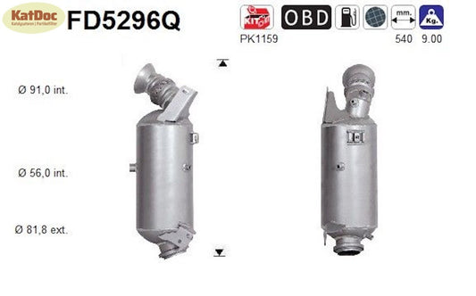 Ruß - Partikelfilter für Mercedes CLS/E - Klasse, 2.1, Silizium, Euro 6 - KatDoc