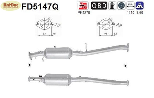 Ruß-Partikelfilter Ford Ranger,2.2/3.2 TDCi, 4x4, 92/110/147kW,Silizium,Euro 5