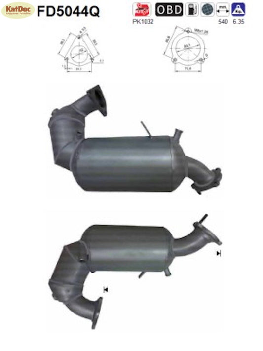 Ruß - Partikelfilter für Audi A4/A5, 2.7/3.0 TDI, 120/140/176kW, Silizium,Euro 4 - KatDoc