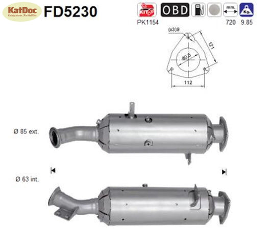 Ruß - Partikelfilter für Iveco Daily 6, Euro 5 - KatDoc