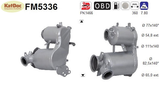 Ruß-Partikelfilter für Audi, Skoda, VW, 2.0 TDI, Euro 6