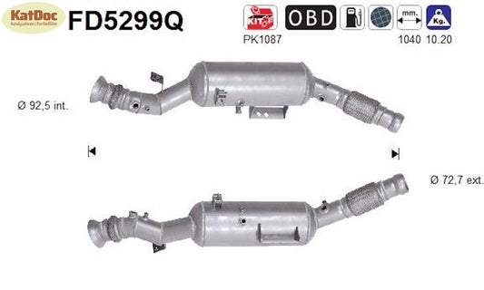 Ruß - Partikelfilter für Mercedes - Benz Sprinter, 2.1, Silizium, Euro 6 - KatDoc