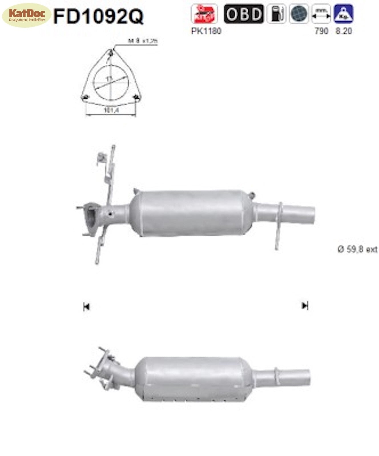 Ruß-Partikelfilter Land Rover Freelander 2.2 TD4,4x4,112/118kW,Silizium,Euro 4