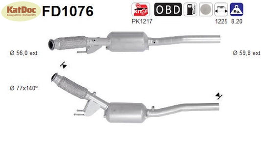 Ruß-Partikelfilter für VW T5/T6, 2.0 TDI, 4motion, Euro 5