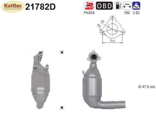 Katalysator für Opel Astra H/Corsa D, 1.3 CDTI, 66kW, Euro 4 - KatDoc