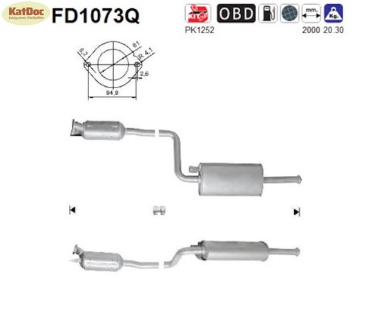Ruß-Partikelfilter für Renault Espace 4, 2.0 dCi, 110/127kW, Silizium, Euro 5