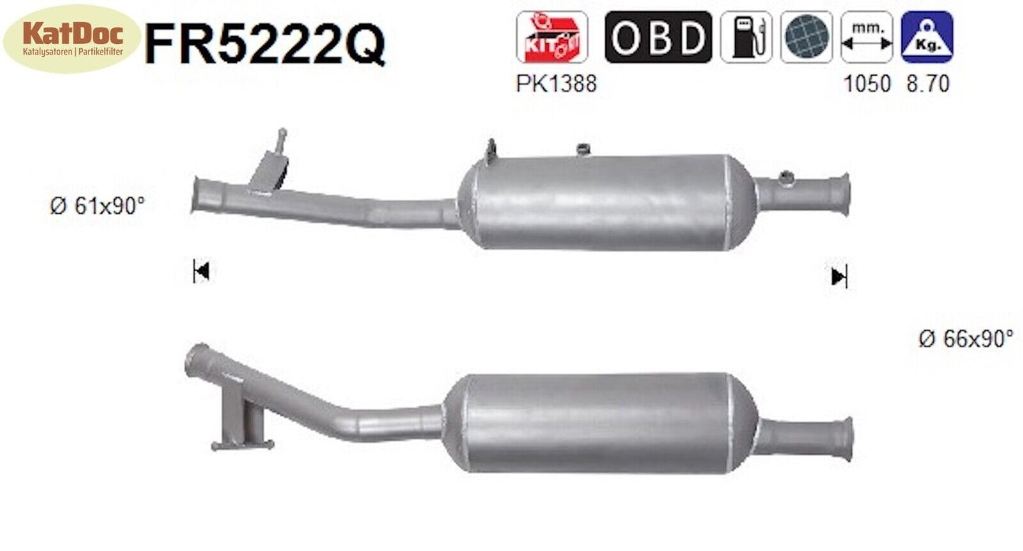 Ruß - Partikelfilter für Citroen, Peugeot, Toyota, 1.6, Silizium, Euro 6 - KatDoc