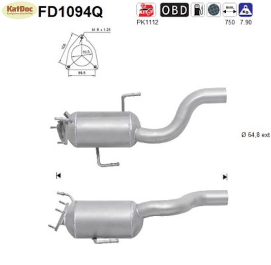 Ruß-Partikelfilter für Audi Q7, VW Touareg, 3.0, TDI, V6, Silizium, Euro 5