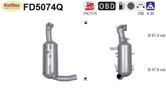 Ruß-Partikelfilter Alfa Romeo,Citroen,Fiat,Opel,Peugeot,Suzuki,Silizium,Euro 5