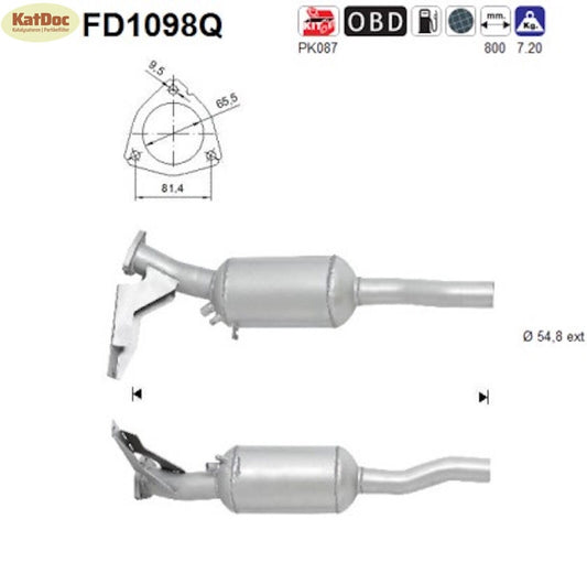 Ruß-Partikelfilter für Audi A6 C6, 2.7/3.0, TDI, quattro, Silizium, Euro 5