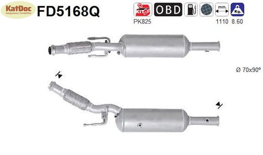Ruß-Partikelfilter Peugeot 508 I, 2.0 HDi, Hybrid, RXH, 120kW, Silizium,Euro 5