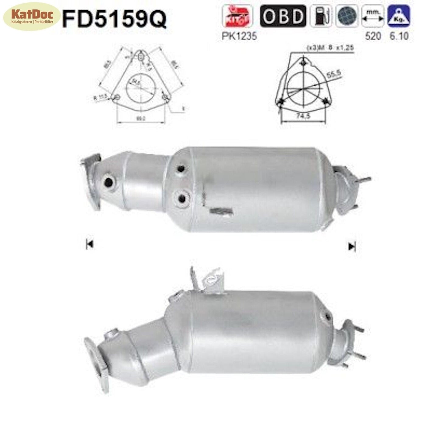 Ruß - Partikelfilter für Seat Exeo, 2.0TDI, 88/105/125kW, Silizium, Euro 5 - KatDoc