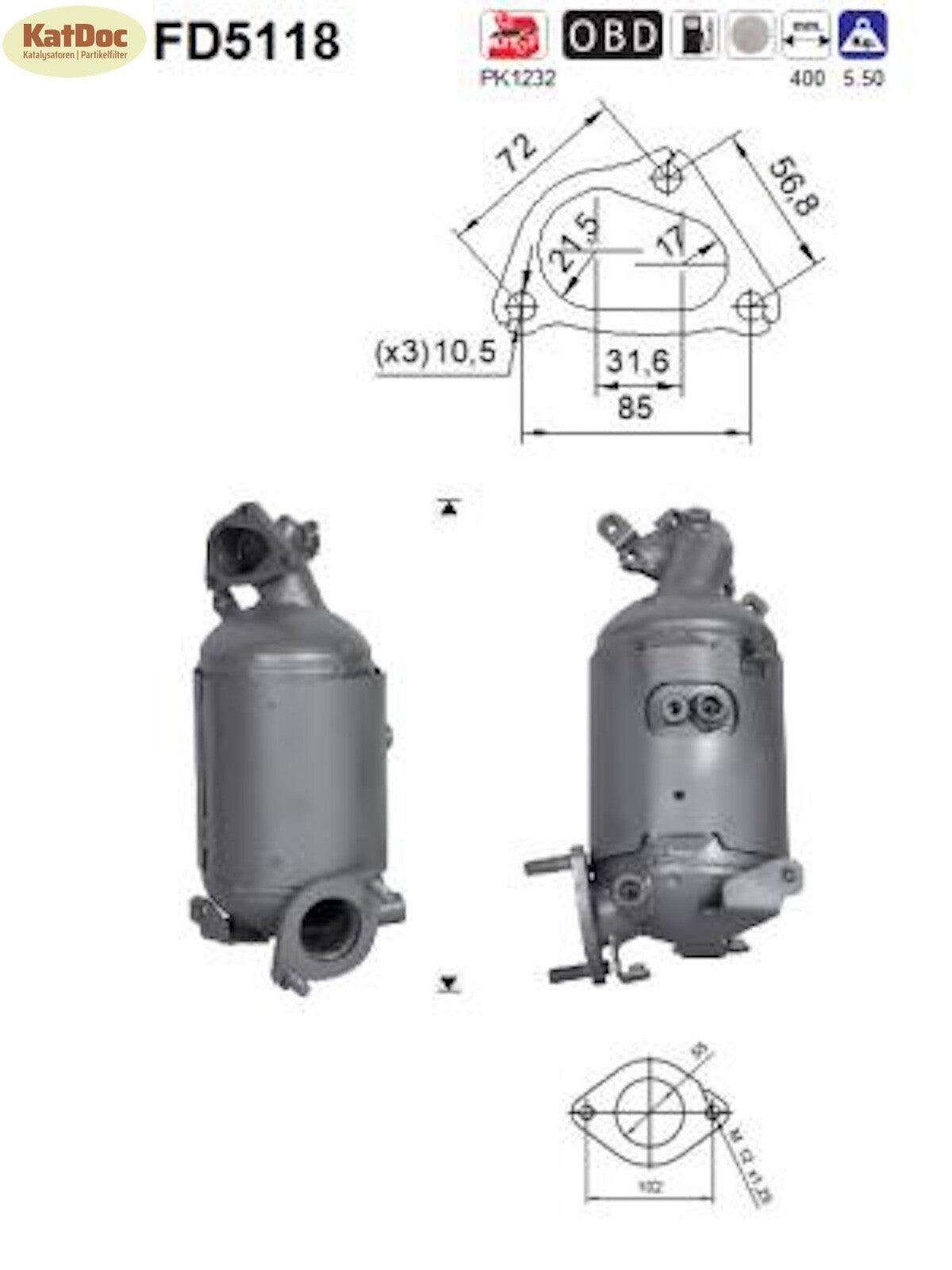 Ruß - Partikelfilter Hyundai i20,i30,ix20,Kia Cee´d,ProCee´d, Rio,Venga,Euro 5 - KatDoc