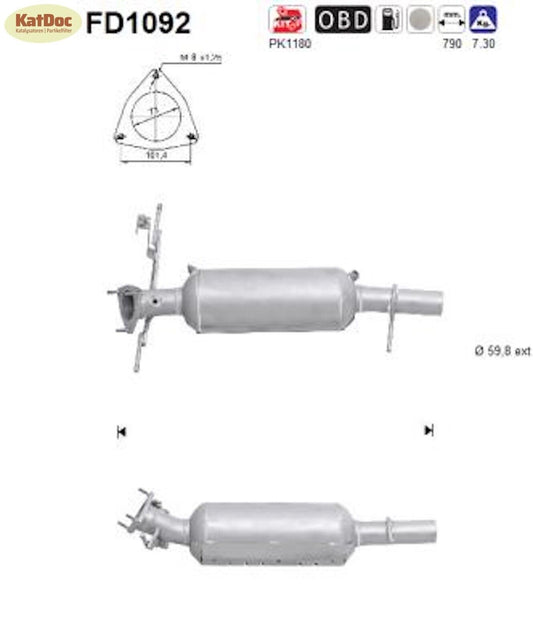 Ruß-Partikelfilter Land Rover Freelander 2.2 TD4, 4x4, 112/118kW, Euro 4