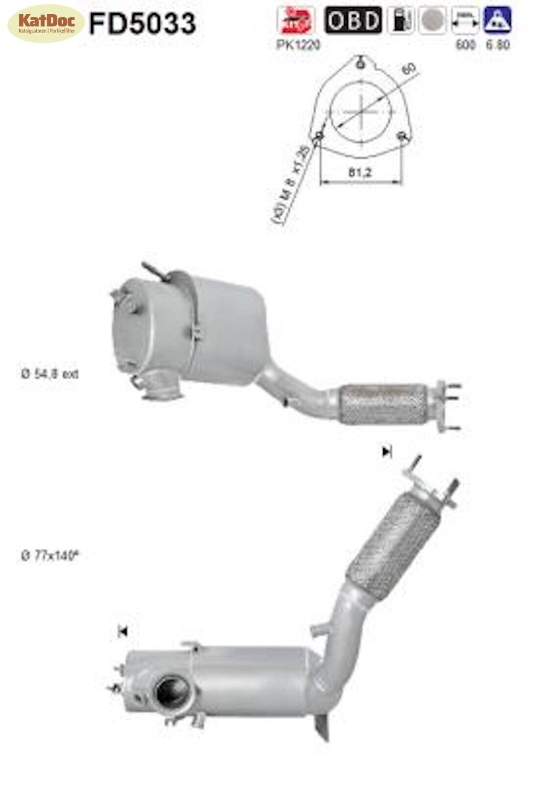 Ruß - Partikelfilter für Seat Alhambra 2.0 TDI, VW Sharan 2.0 TDI, Euro 5 - KatDoc