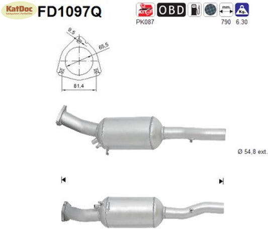 Ruß-Partikelfilter Audi A6, 2.7/3.0, TDI,120/132/155/165/171kW,Silizium,Euro 4