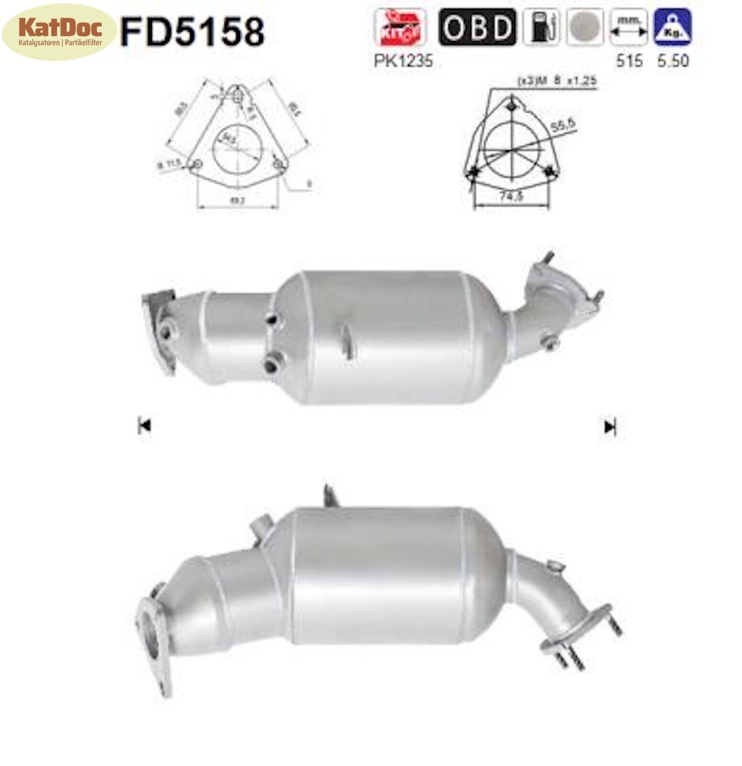 Ruß - Partikelfilter für Seat Exeo/ST, 2.0 TDI, 88/105/125kW, Euro 5 - KatDoc