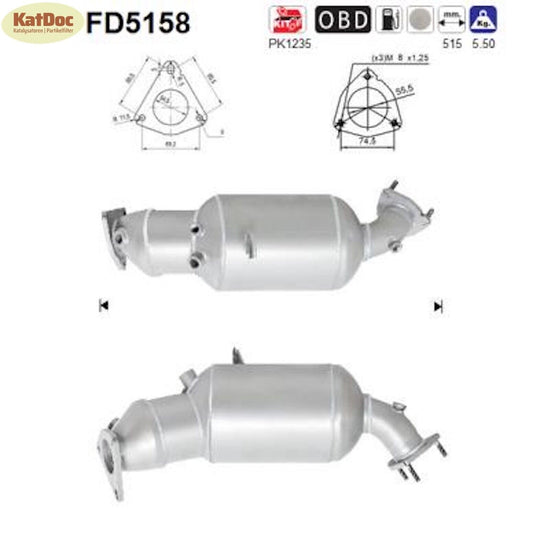 Ruß - Partikelfilter für Seat Exeo/ST, 2.0 TDI, 88/105/125kW, Euro 5 - KatDoc