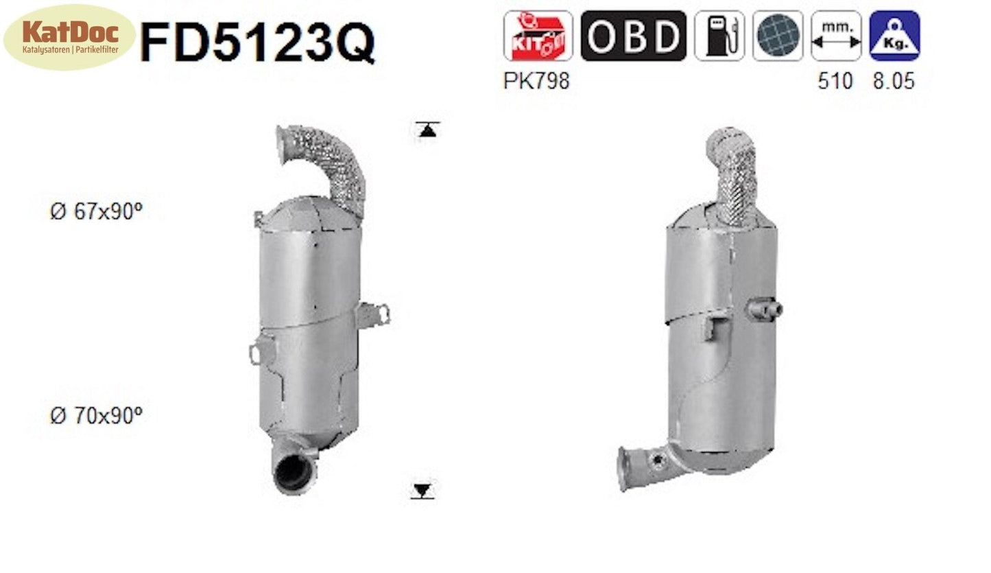 Ruß - Partikelfilter Citroen C3/DS3,Peugeot 2008/206+/207/208, Silizium, Euro 5 - KatDoc
