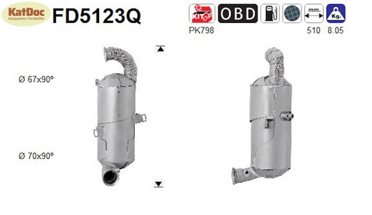 Ruß-Partikelfilter Citroen C3/DS3,Peugeot 2008/206+/207/208, Silizium, Euro 5