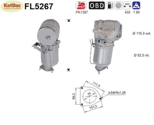 Ruß - Partikelfilter für Volvo S90/V90/XC60/XC90, Euro 6 - KatDoc