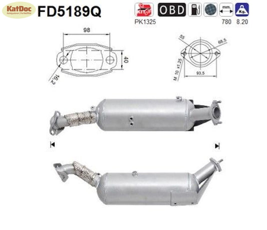 Ruß - Partikelfilter für Suzuki Grand Vitara, 1.9 DDiS, 95kW, Silizium, Euro 5 - KatDoc