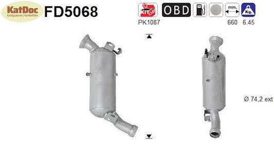 Ruß - Partikelfilter für Mercedes C - Klasse (W204), C200/220 CDI, Euro 4 - KatDoc