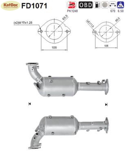 Ruß-Partikelfilter für Nissan Navara NP300/Pathfinder, 2.5 dCi 4WD, Euro 4