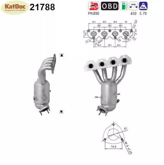 Katalysator für Opel, Astra, Insignia, Zafira, Mokka, Euro 5&6 - KatDoc