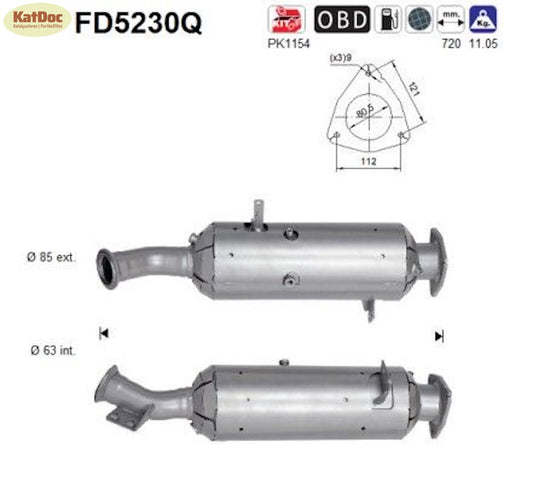 Ruß - Partikelfilter für Iveco Daily 6, Silizium, Euro 5 - KatDoc
