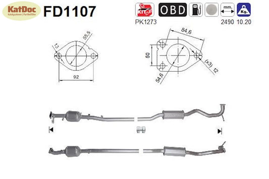 Ruß-Partikelfilter Citroen C4 Aircross, Peugeot 4008, 1.8 HDi, 110kW, Euro 5