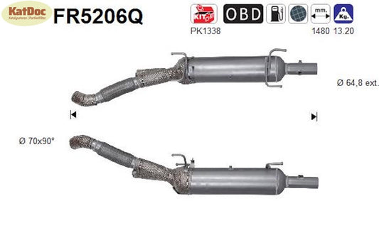 Ruß-Partikelfilter für Citroen Jumper, Peugeot Boxer, 2.0, Silizium, Euro 6