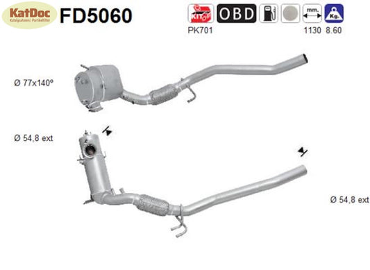 Ruß - Partikelfilter für Audi / Seat / Skoda / VW, Euro 5 - KatDoc
