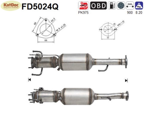 Ruß - Partikelfilter für Alfa Romeo 147/GT, 1.9, 85/88/100/110kW,Silizium,Euro 4 - KatDoc