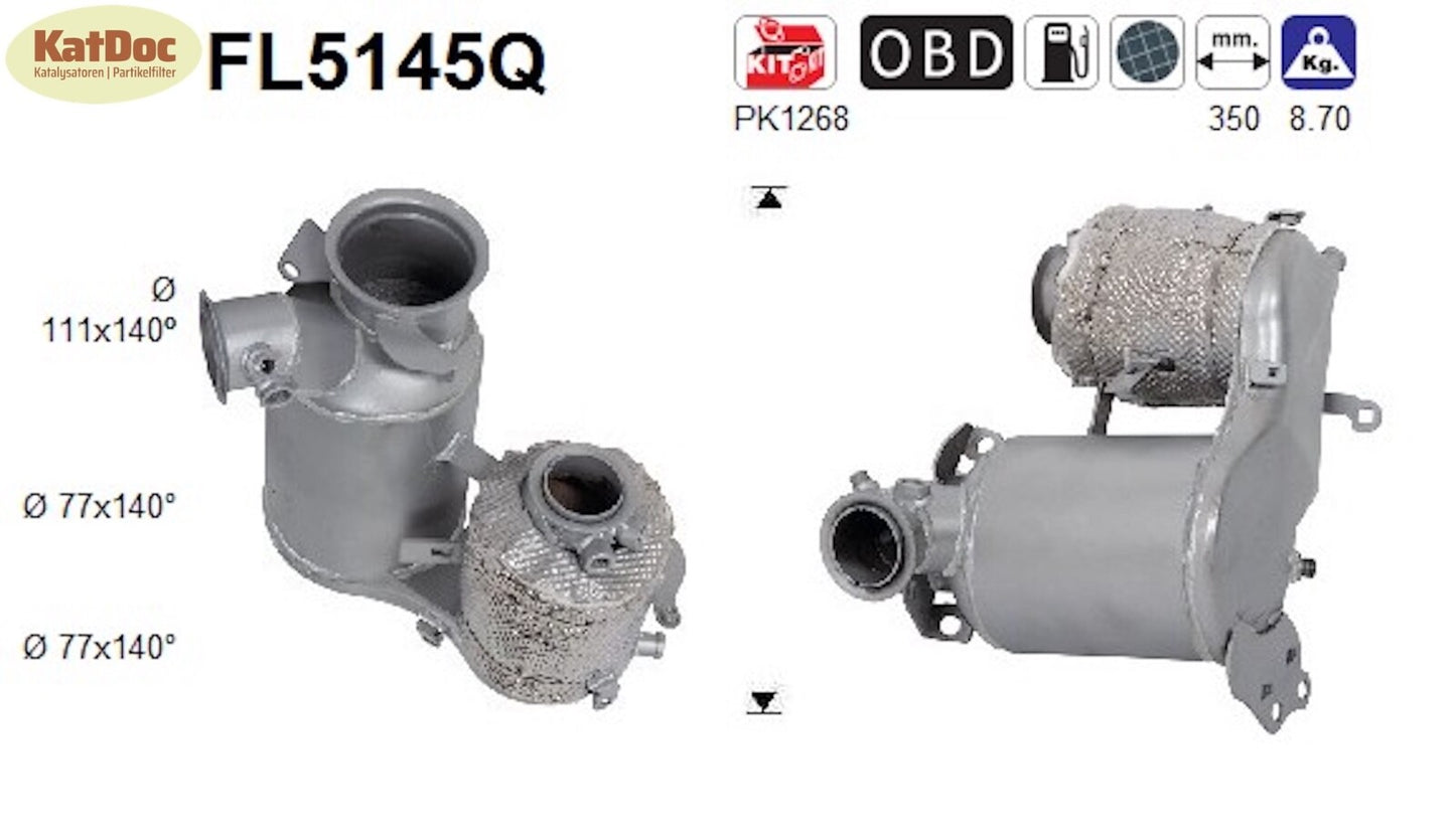 Ruß-Partikelfilter für Audi, Seat, Skoda, VW, 1.6, 2.0 TDI, Silizium, Euro 6
