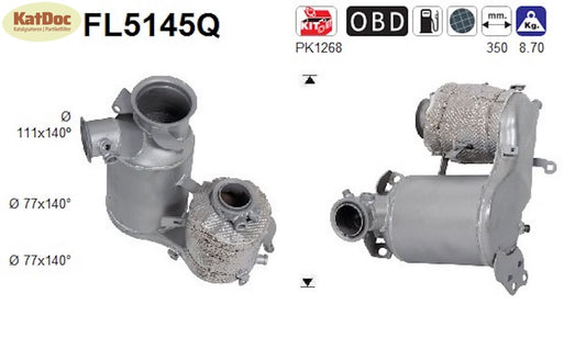 Ruß-Partikelfilter für Audi, Seat, Skoda, VW, 1.6, 2.0 TDI, Silizium, Euro 6