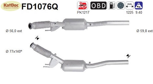 Ruß-Partikelfilter für VW T5/T6, 2.0 TDI, 4motion, Silizium, Euro 5