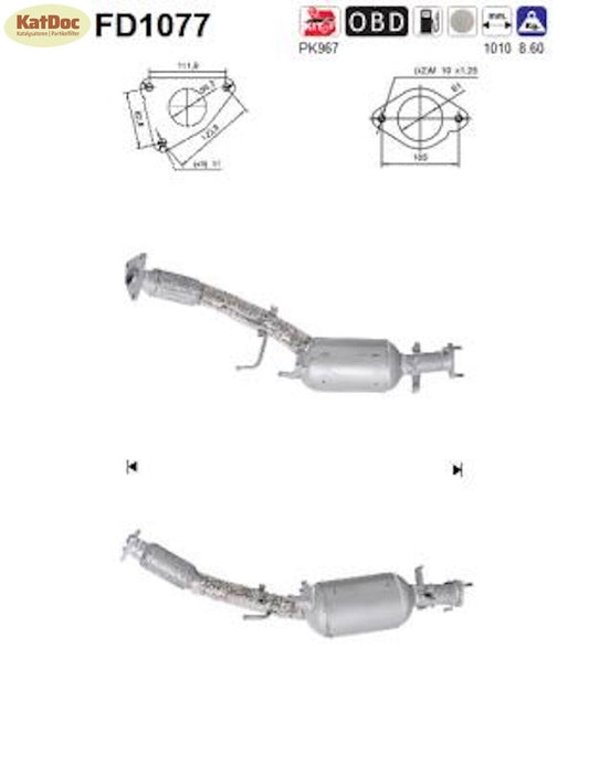 Ruß-Partikelfilter Nissan Qashqai+2,Renault Koleos, 2.0 dCi,110/127kW,Euro 5