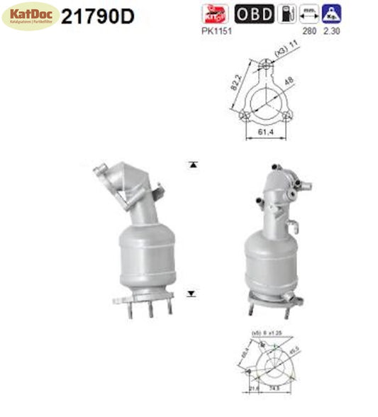 Katalysator Opel Astra H/J/Corsa D/Meriva B/Mokka A/Zafira B, 1.7CDTi Euro 4&5 - KatDoc