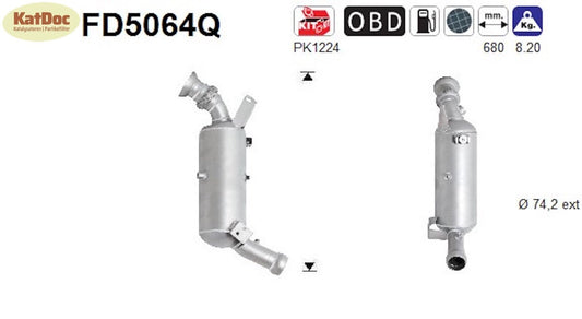 Ruß - Partikelfilter für Mercedes C - Klasse/E - Klasse, CDI, Silizium, Euro 5 - KatDoc